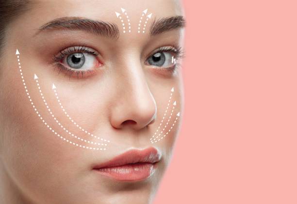 istock Beautiful young woman. Plastic surgery concept 653886976