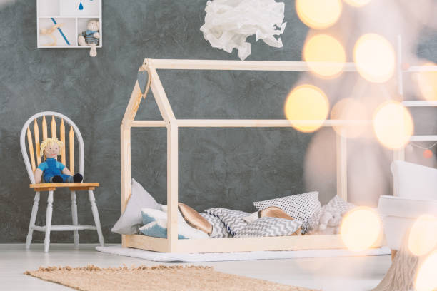 istock Baby bedroom with floor bed 653894466
