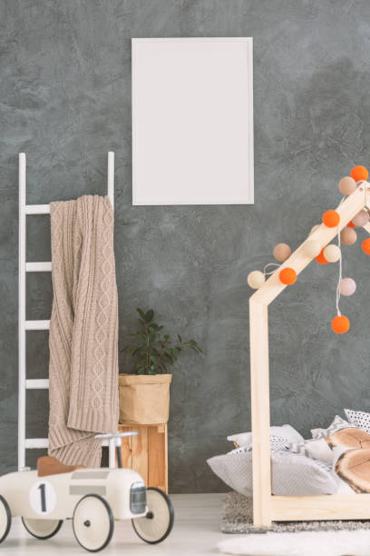 istock Baby room in scandi style 653894514