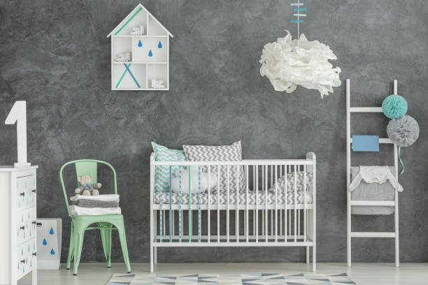 istock Scandi style baby boy room 653894552