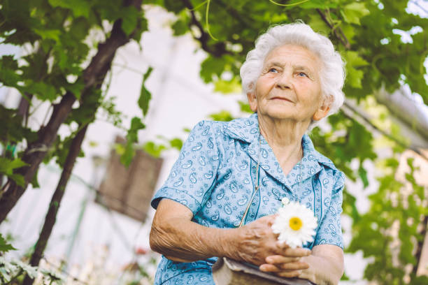 istock Outdoors of a beautiful senior woman 653901890