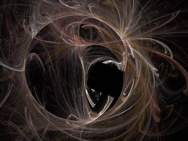 istock image of one Digital Fractal on Black Color 653914556