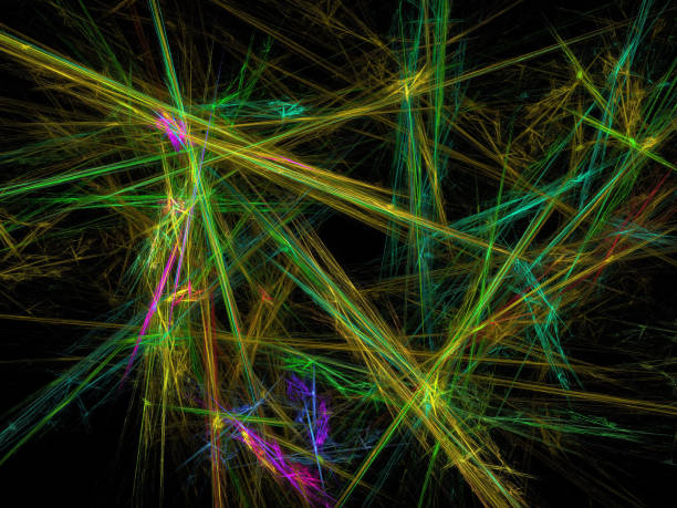 istock image of one Digital Fractal on Black Color 653917294