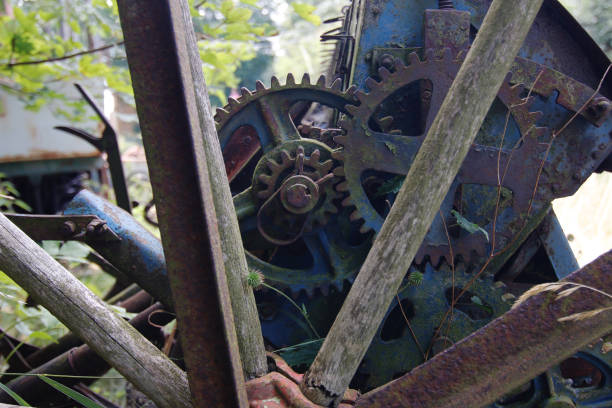 istock Forgotten, broken mechanism at the dump 653927480
