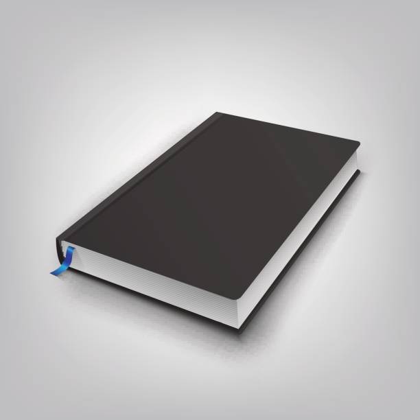 istock Realistic book with black cover. Mock Up of books. Vector illustration 653928056