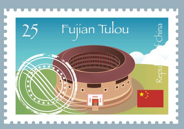 ilustrações de stock, clip art, desenhos animados e ícones de china postage - fujian province