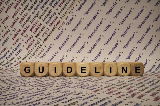 istock guideline - cube with letters and words from the computer, software, internet categories, wooden cubes 653935132
