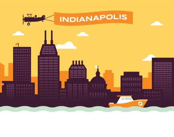 Vector illustration of Indianapolis Skyline