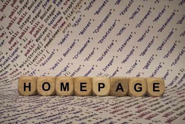 istock homepage - cube with letters and words from the computer, software, internet categories, wooden cubes 653936032