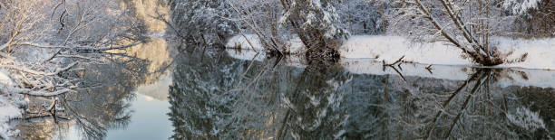 istock panorama scene at winter in Bavaria with ice and snow 653940836