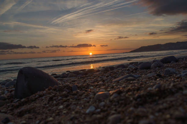 Sunsetting over the Jurassic Coast, South West UK.