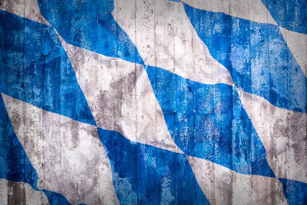 istock Grunge style of Bavaria flag on a brick wall 653948032