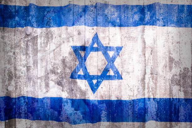 istock Grunge style of Israel flag on a brick wall 653948778