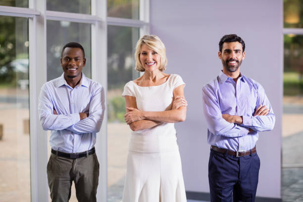 istock Confident business executives at conference centre 653951870