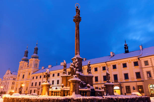istock Plague column on Main Square in Hradec Kralove 653957962