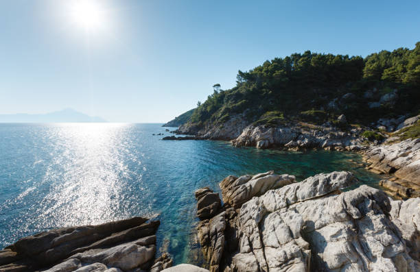 istock Summer morning Platanitsi beach, Sithonia, Greece. 653966412