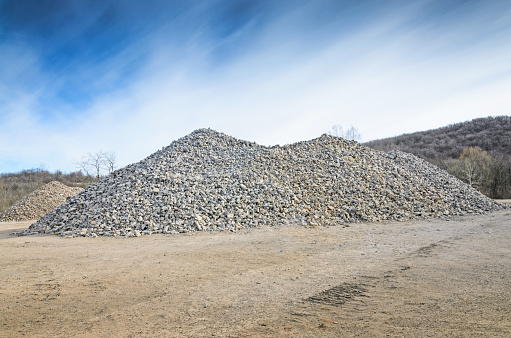 a pile of gravel