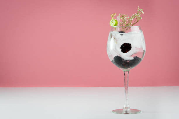 istock tall wine glass Gin and tonic cocktail drink 653967952
