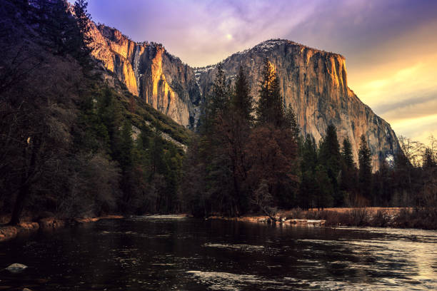istock Sunrise on the Merced & El Capitan 653968322