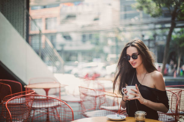 Woman in cafe