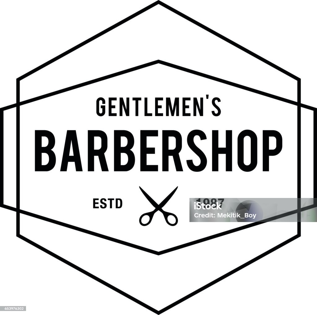 Barber Shop Retro Styled illustration an old Barber Shop Retro Styled illustration Badge stock vector