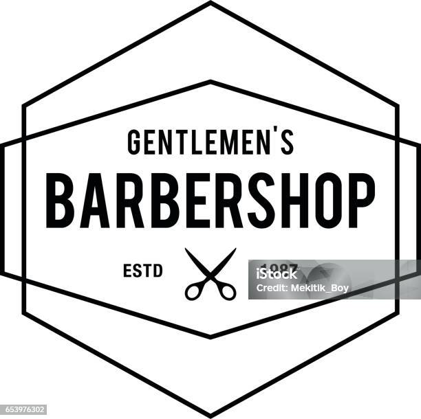 Barber Shop Retro Styled Illustration Stock Illustration - Download Image Now - Badge, Logo, Adult