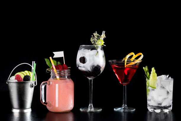 istock selection of cocktails drinks garnish background garnish 653978794
