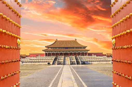 Sunset at the Summer Palace in Beijing, China