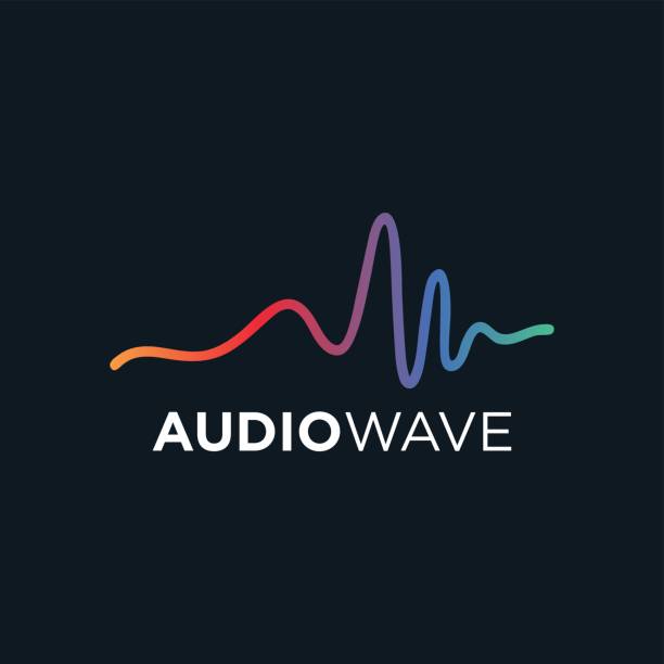 illustrazioni stock, clip art, cartoni animati e icone di tendenza di concetto musicale onda audio, tecnologia audio - waveform