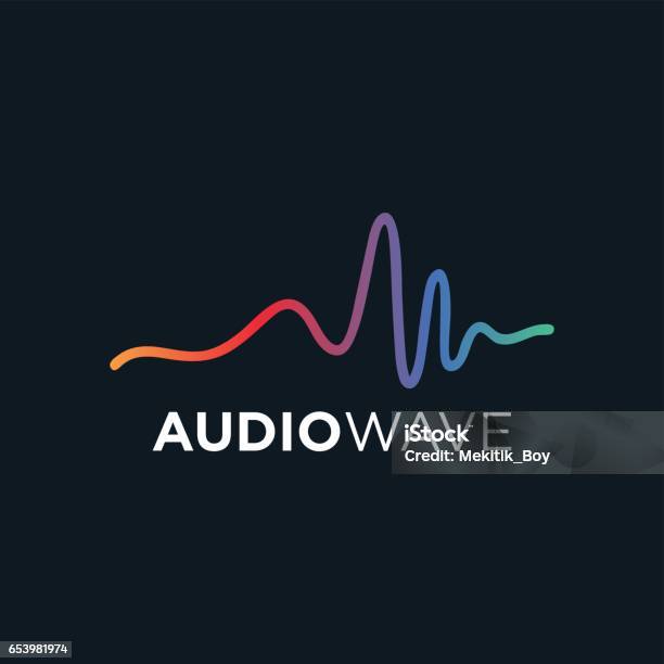 Music Concept Audio Wave Audio Technology Stock Illustration - Download Image Now - Logo, Music, Noise
