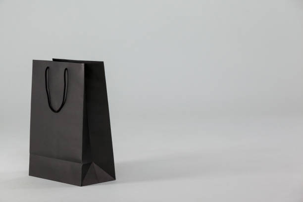 istock Black paper shopping bag 653997290