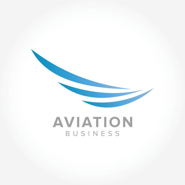 illustrations, cliparts, dessins animés et icônes de industrie aérospatiale, illustration vectorielle - logo avion