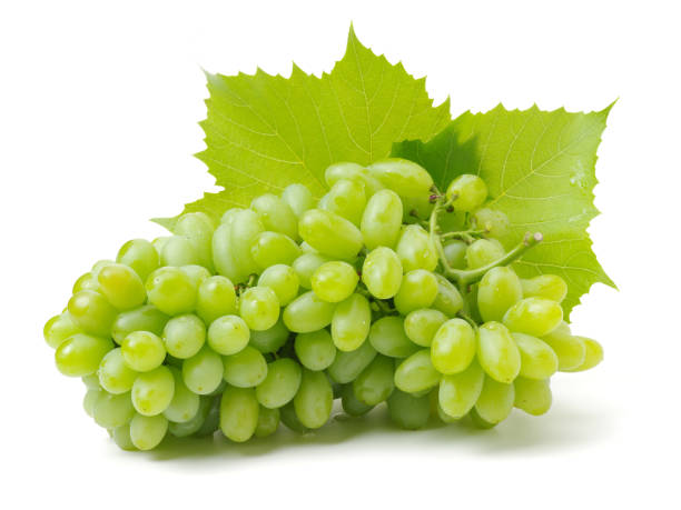 istock Bunch of Green Grapes Isolated on white background 654007214