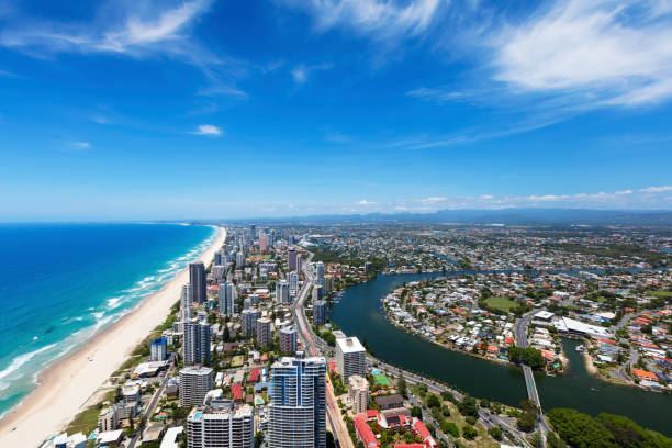 istock Sunny view of Broadbeach on Gold Coast 654024122