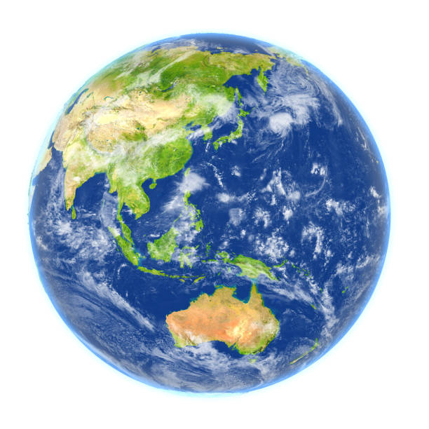 istock Australasia on Earth isolated on white 654027790