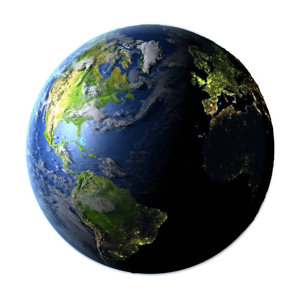 istock Northern Hemisphere on Earth isolated on white 654027798