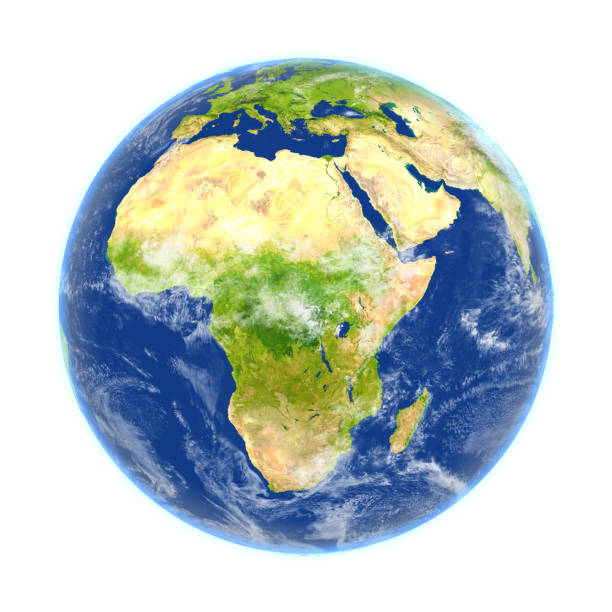 istock Africa on Earth isolated on white 654027802