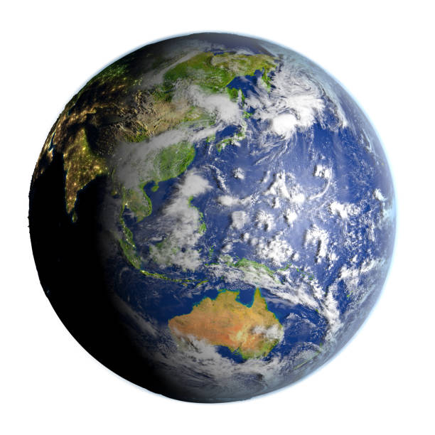 istock Australasia on Earth isolated on white 654027834