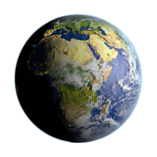 istock Africa on Earth isolated on white 654027836