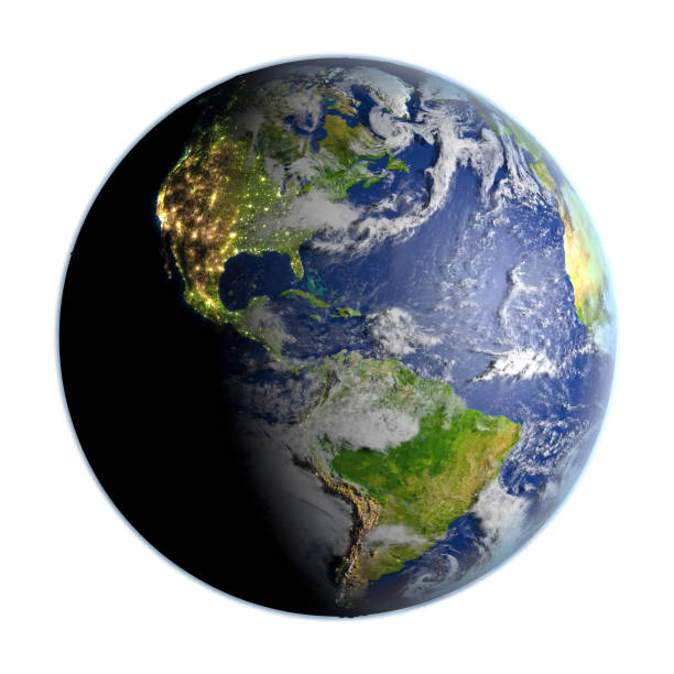 istock Americas on Earth isolated on white 654027848