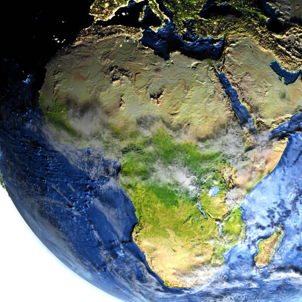 istock Africa on Earth - visible ocean floor 654033734