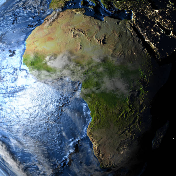 istock Africa on Earth - visible ocean floor 654035896