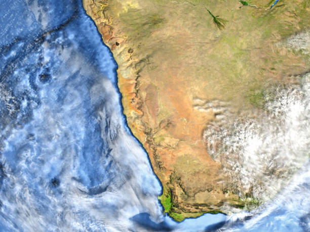 istock South Africa on Earth - visible ocean floor 654035992