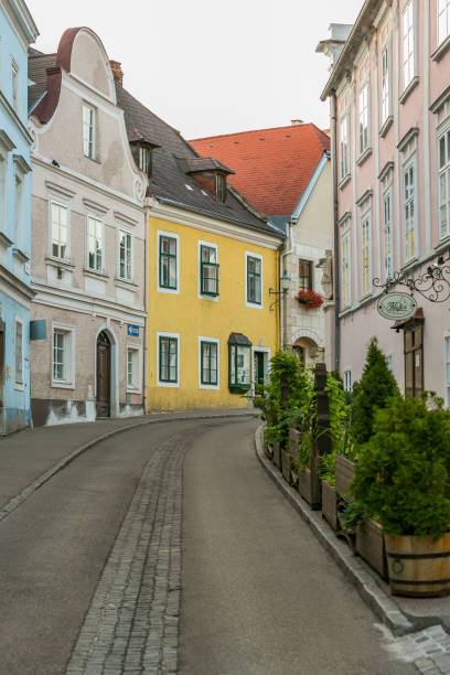 istock Cobblestoned street in Krems, Austria 654036158
