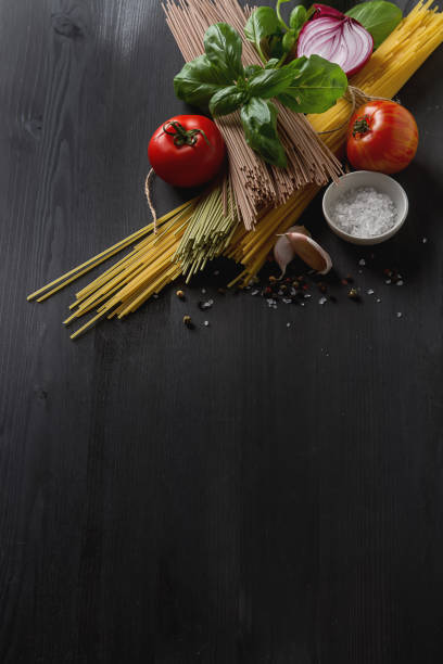 istock Ingredients for cooking pasta Bolognese. Spaghetti, Parmesan che 654036520