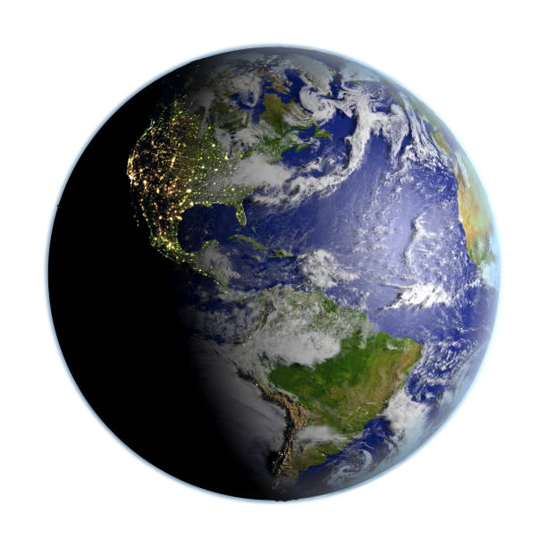 istock Americas on Earth isolated on white 654042506