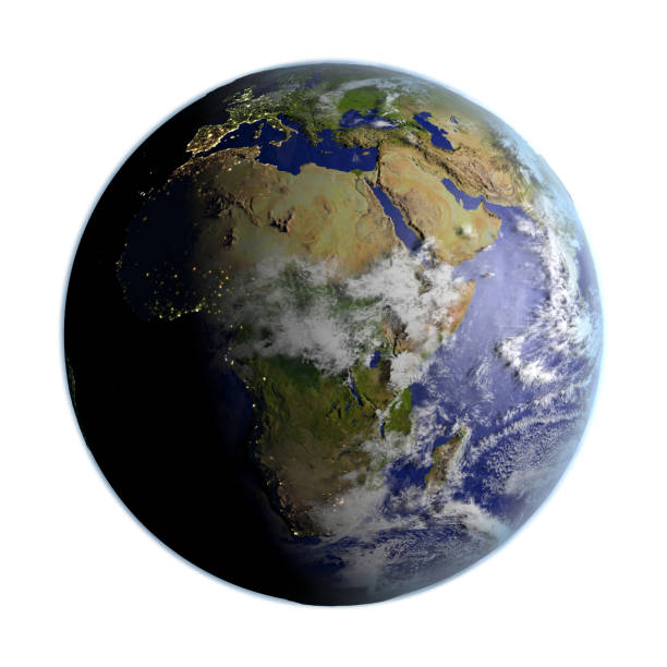 istock Africa on Earth isolated on white 654042518