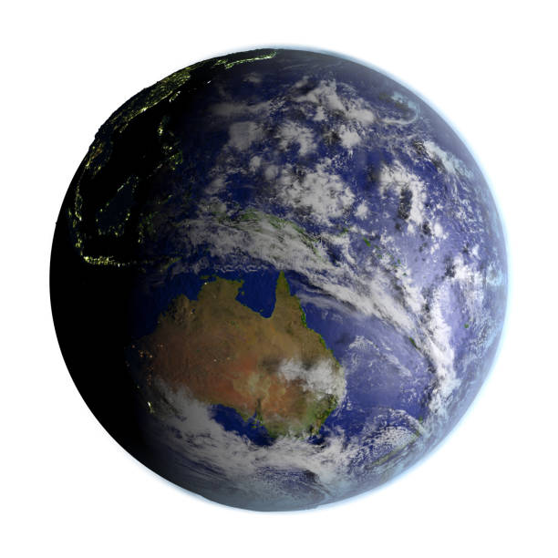 istock Australia on Earth isolated on white 654042560