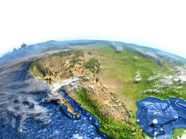 istock USA on Earth - visible ocean floor 654043240