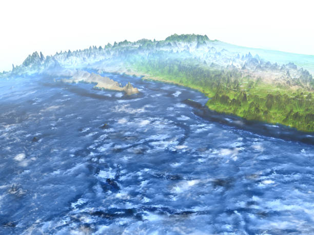 istock Yucatan on Earth - visible ocean floor 654043254
